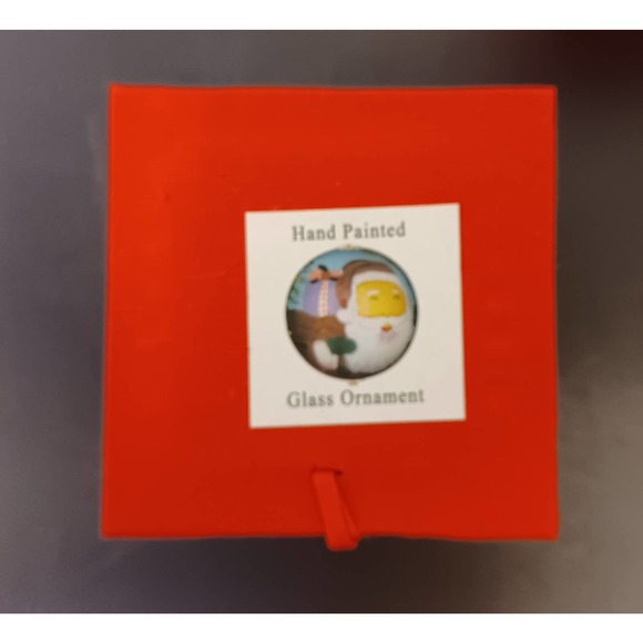 Ornaments set of 2 - Hand Painted Glass - Picture 4 of 10